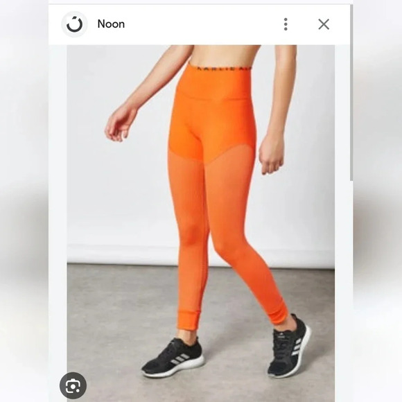 Adidas karli kloss orange red mesh tight. XS - Picture 1 of 9